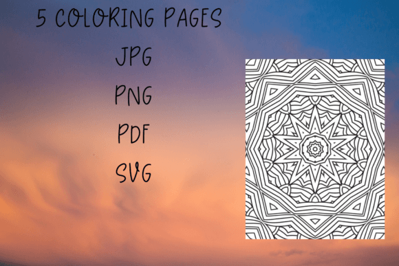 5 Page Coloring Bundle: Graphics & Coloring Pages Amp Review