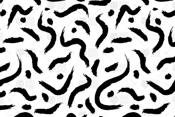 Black Doodle Grunge Seamless Pattern: Graphics & Patterns for Editorial Impact