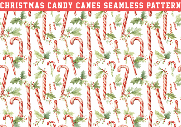 Christmas Candy Cane Wrapping Pattern: Graphics & Patterns