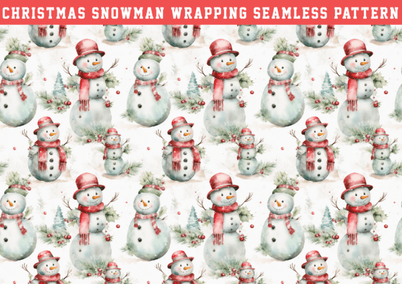 Christmas Snowman Wrapping Seamless Graphics & Patterns Review