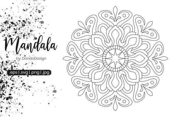 Mandala Coloring Page for Adult Vol.100 Graphics Review