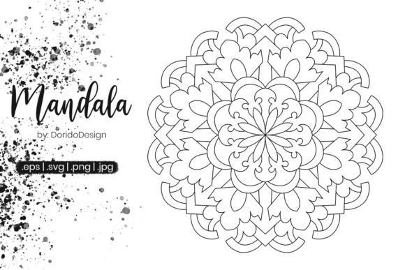 Mandala Coloring Page Vol.096: Graphics & Coloring Pages Amp