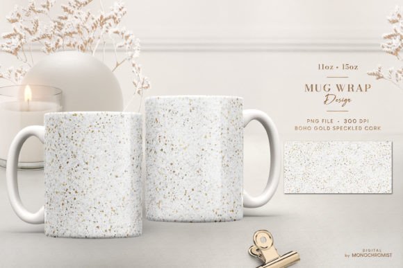 Mug Sublimation Boho White Gold Cork: Graphics & Print Templates Review