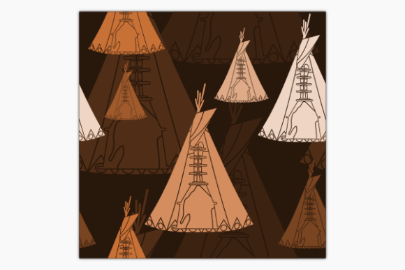 Native American Tent Dark Pattern: Graphics & Patterns