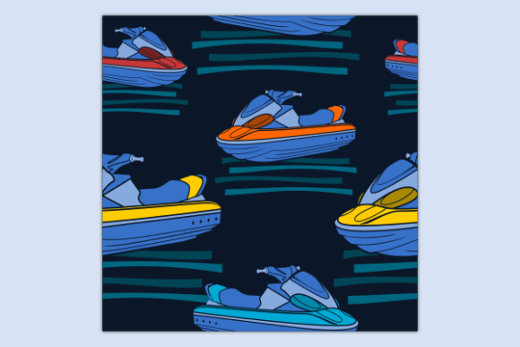 Oblique Personal Watercraft Dark Pattern: Graphics & Patterns