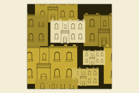 Two Level Floors Arab House Dark Pattern: Graphics & Patterns