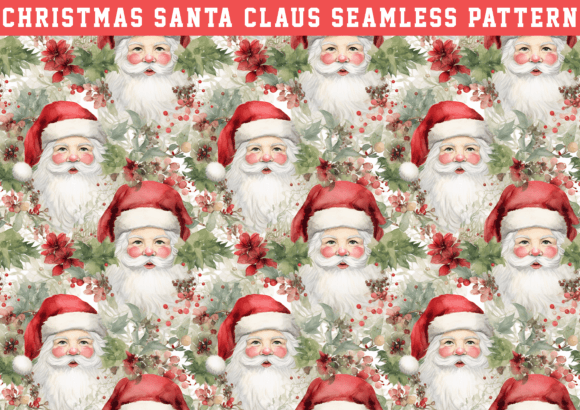 Watercolor Christmas Santa Pattern: A Graphics Review