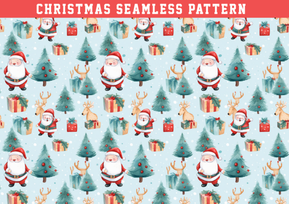 Watercolor Christmas Seamless Pattern: Embroidery Use Review